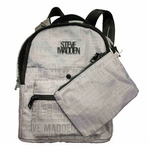 Steve Madden Backpack black grey with pouch NWT